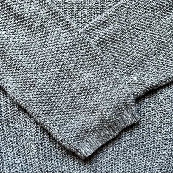 Urban Outfitters Pins & Needles Oversized Lace Trim Sweater Gray Knit Cozy Sz M - Picture 6 of 12